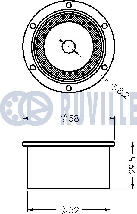 Ruville 540101 - Паразитний / Провідний ролик, зубчастий ремінь autozip.com.ua