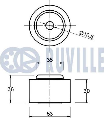 Ruville 540188 - Паразитний / Провідний ролик, зубчастий ремінь autozip.com.ua