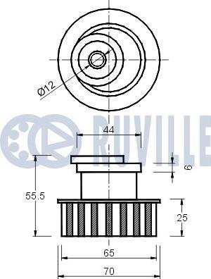 Ruville 540135 - Натяжна ролик, ремінь ГРМ autozip.com.ua