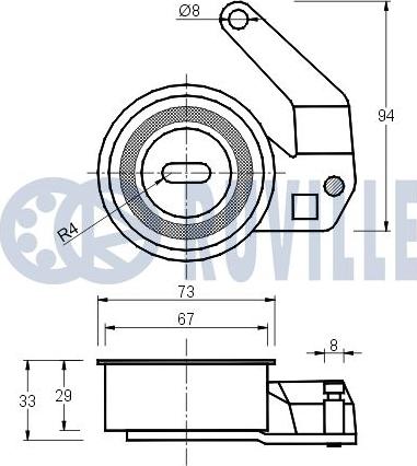 Ruville 540130 - Натяжна ролик, ремінь ГРМ autozip.com.ua