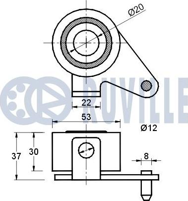 Ruville 540125 - Натяжна ролик, ремінь ГРМ autozip.com.ua