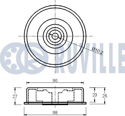 Ruville 540848 - Паразитний / Провідний ролик, зубчастий ремінь autozip.com.ua