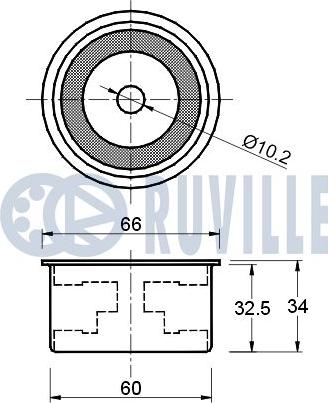 Ruville 540859 - Паразитний / Провідний ролик, зубчастий ремінь autozip.com.ua
