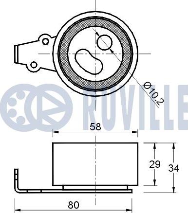 Ruville 540858 - Натяжна ролик, ремінь ГРМ autozip.com.ua