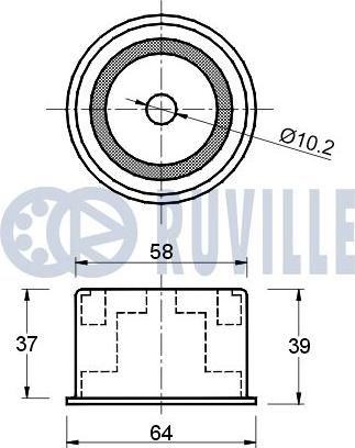 Ruville 540860 - Паразитний / Провідний ролик, зубчастий ремінь autozip.com.ua