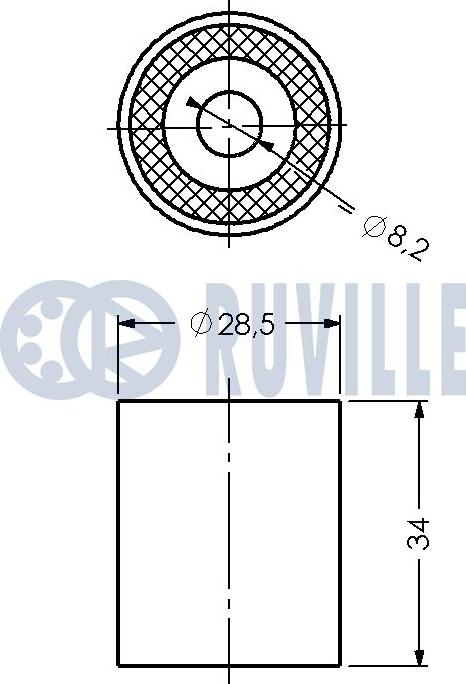 Ruville 540837 - Паразитний / Провідний ролик, зубчастий ремінь autozip.com.ua