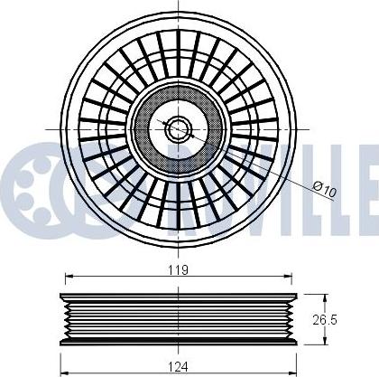 Ruville 540823 - Паразитний / провідний ролик, поліклиновий ремінь autozip.com.ua