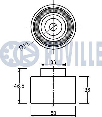 Ruville 540399 - Паразитний / Провідний ролик, зубчастий ремінь autozip.com.ua