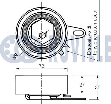 Ruville 540350 - Натяжна ролик, ремінь ГРМ autozip.com.ua