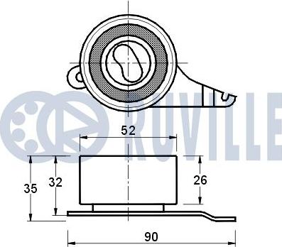 Ruville 540304 - Натяжна ролик, ремінь ГРМ autozip.com.ua