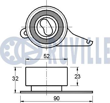 Ruville 540303 - Натяжна ролик, ремінь ГРМ autozip.com.ua