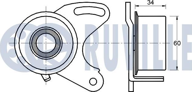 Ruville 540310 - Натяжний ролик, ремінь ГРМ autozip.com.ua