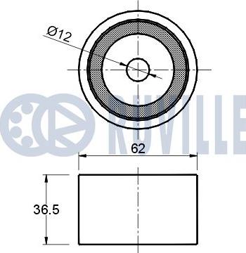 Ruville 540385 - Паразитний / Провідний ролик, зубчастий ремінь autozip.com.ua