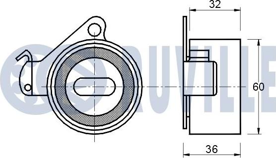 Ruville 540380 - Натяжна ролик, ремінь ГРМ autozip.com.ua