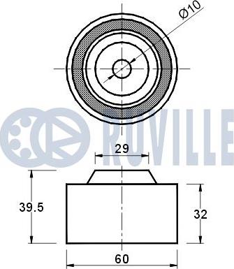Ruville 540377 - Паразитний / Провідний ролик, зубчастий ремінь autozip.com.ua