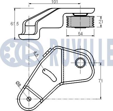 Ruville 540259 - Натягувач ременя, клинові зуб. autozip.com.ua