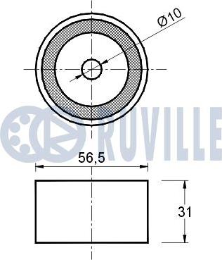 Ruville 540256 - Паразитний / Провідний ролик, зубчастий ремінь autozip.com.ua