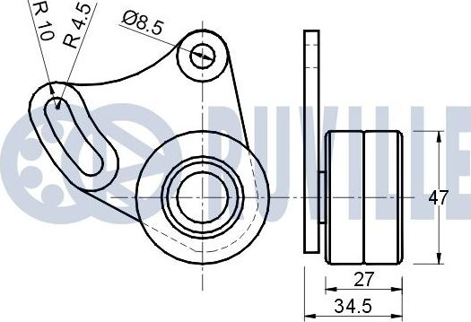Ruville 540269 - Натяжний ролик, ремінь ГРМ autozip.com.ua