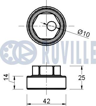 Ruville 540791 - Натяжна ролик, ремінь ГРМ autozip.com.ua