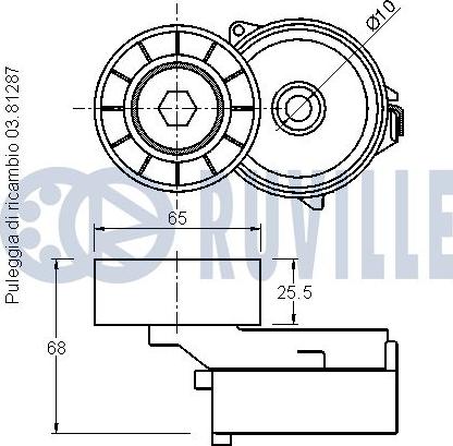 Ruville 541986 - Натягувач ременя, клинові зуб. autozip.com.ua