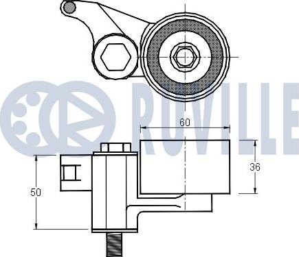 Ruville 541441 - Натяжна ролик, ремінь ГРМ autozip.com.ua