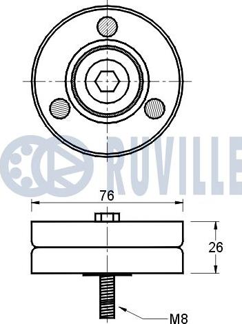 Ruville 541400 - Паразитний / провідний ролик, поліклиновий ремінь autozip.com.ua