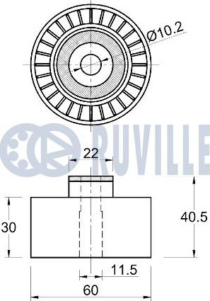 Ruville 541483 - Паразитний / Провідний ролик, зубчастий ремінь autozip.com.ua