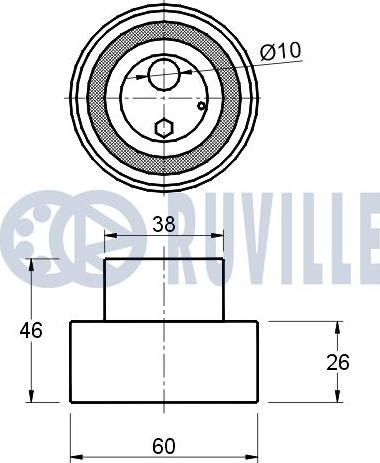 Ruville 541424 - Натяжна ролик, ремінь ГРМ autozip.com.ua