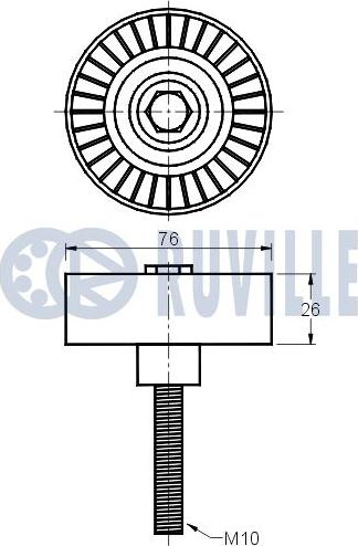 Ruville 541478 - Паразитний / провідний ролик, поліклиновий ремінь autozip.com.ua