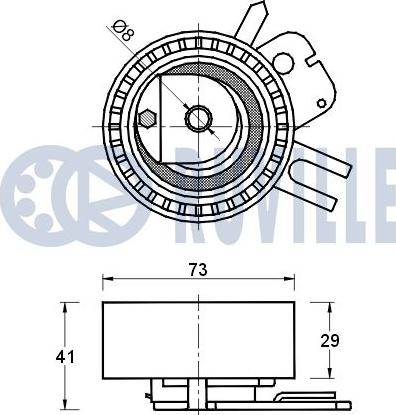 Ruville 541540 - Натяжна ролик, ремінь ГРМ autozip.com.ua