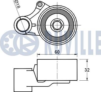 Ruville 541556 - Натяжна ролик, ремінь ГРМ autozip.com.ua