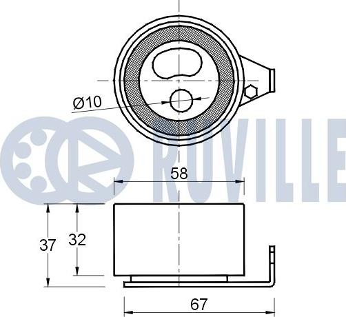 Ruville 541551 - Натяжна ролик, ремінь ГРМ autozip.com.ua