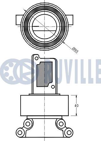 Ruville 541516 - Паразитний / Провідний ролик, зубчастий ремінь autozip.com.ua