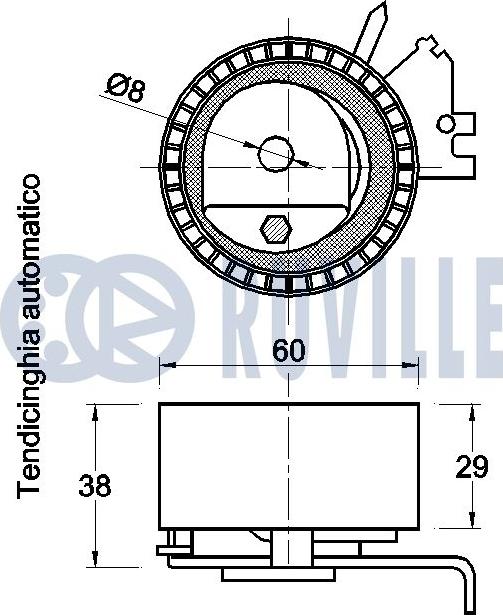 Ruville 541517 - Натяжна ролик, ремінь ГРМ autozip.com.ua