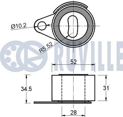 Ruville 541520 - Натяжна ролик, ремінь ГРМ autozip.com.ua