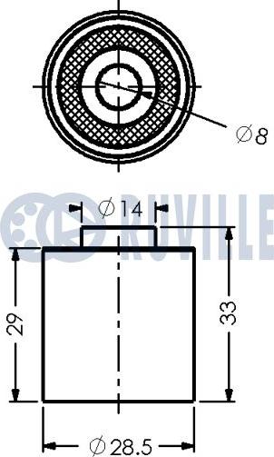 Ruville 541609 - Паразитний / Провідний ролик, зубчастий ремінь autozip.com.ua