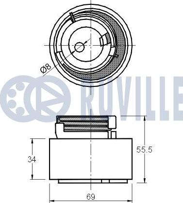 Ruville 541606 - Натяжна ролик, ремінь ГРМ autozip.com.ua