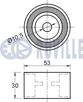 Ruville 541603 - Паразитний / Провідний ролик, зубчастий ремінь autozip.com.ua