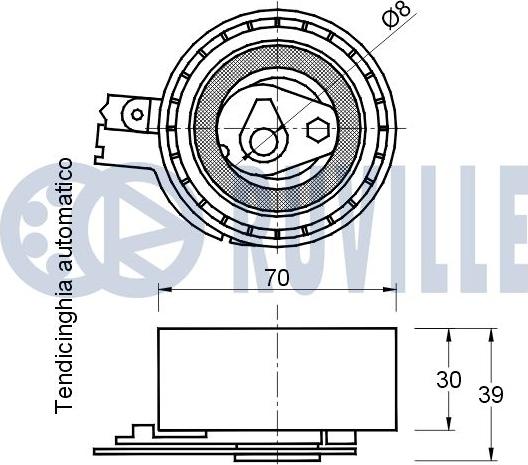 Ruville 541602 - Натяжна ролик, ремінь ГРМ autozip.com.ua