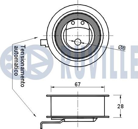 Ruville 541610 - Натяжна ролик, ремінь ГРМ autozip.com.ua