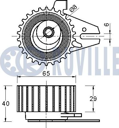 Ruville 541067 - Натяжна ролик, ремінь ГРМ autozip.com.ua