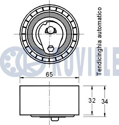 Ruville 541076 - Натяжна ролик, ремінь ГРМ autozip.com.ua