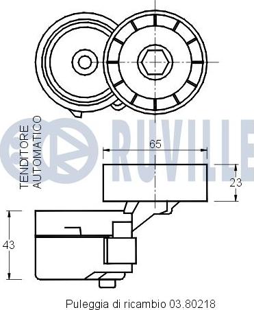 Ruville 541072 - Натягувач ременя, клинові зуб. autozip.com.ua