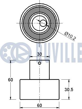 Ruville 541198 - Натяжна ролик, ремінь ГРМ autozip.com.ua