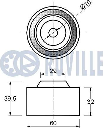 Ruville 541193 - Паразитний / Провідний ролик, зубчастий ремінь autozip.com.ua