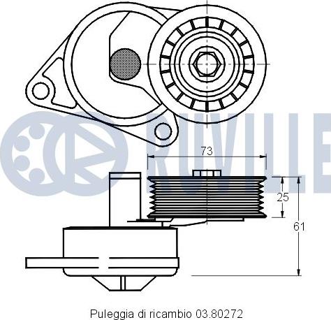 Ruville 541152 - Натягувач ременя, клинові зуб. autozip.com.ua