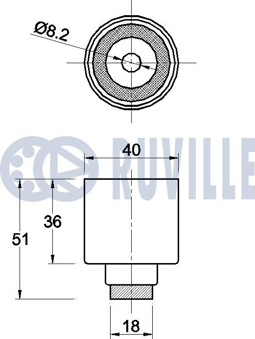 Ruville 541105 - Паразитний / Провідний ролик, зубчастий ремінь autozip.com.ua
