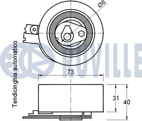 Ruville 541185 - Натяжна ролик, ремінь ГРМ autozip.com.ua