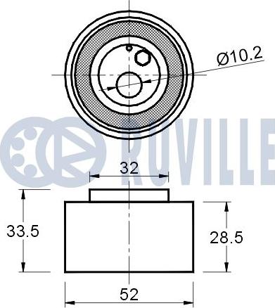 Ruville 541345 - Натяжна ролик, ремінь ГРМ autozip.com.ua