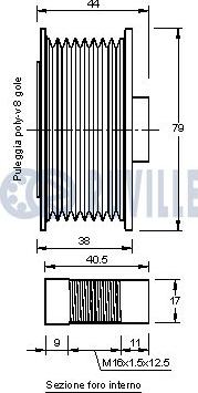 Ruville 541341 - Ремінний шків, генератор autozip.com.ua